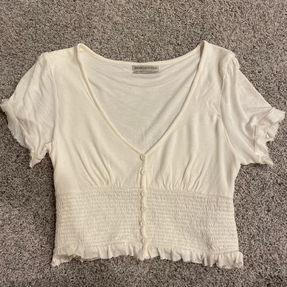 elegant white cropped blouse